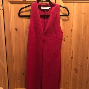 Maroon dress low cut